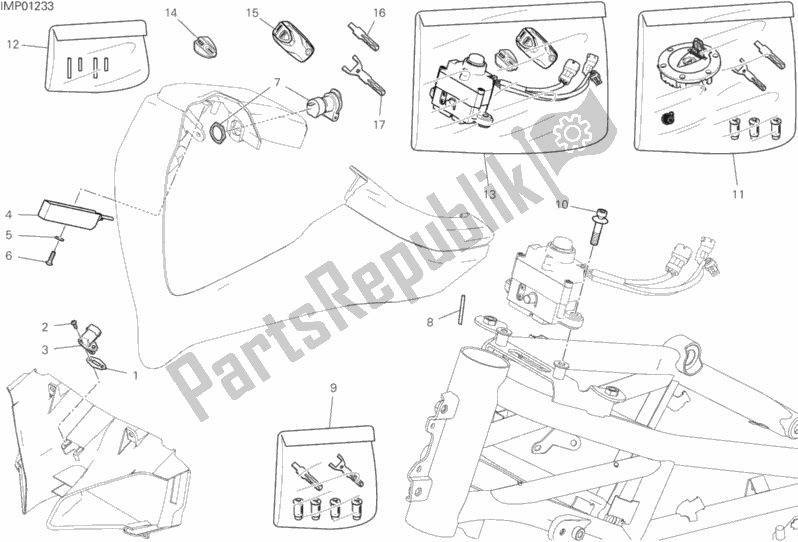 All parts for the Front Wiring Harness of the Ducati Multistrada 1260 S Touring Brasil 2020